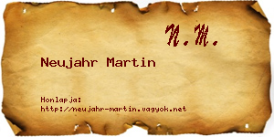 Neujahr Martin névjegykártya
