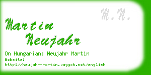 martin neujahr business card